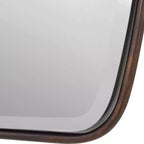 Miroir mural rectangulaire de vanité Uttermost avec cadre moderne biseauté bronze foncé 21 1/4 po de large pour salle de bain, chambre à coucher, salon