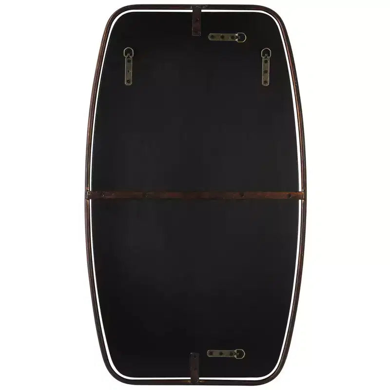 Miroir mural rectangulaire de vanité Uttermost avec cadre moderne biseauté bronze foncé 21 1/4 po de large pour salle de bain, chambre à coucher, salon