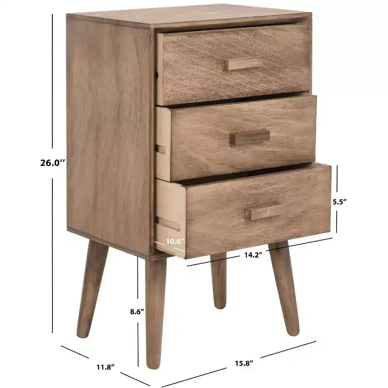 Table d'appoint à 3 tiroirs Pomona - CHS5700 - Safavieh