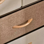 HOMCOM Commode en tissu à 5 tiroirs, tour de rangement à 4 niveaux avec cadre en acier pour couloir, chambre et placard