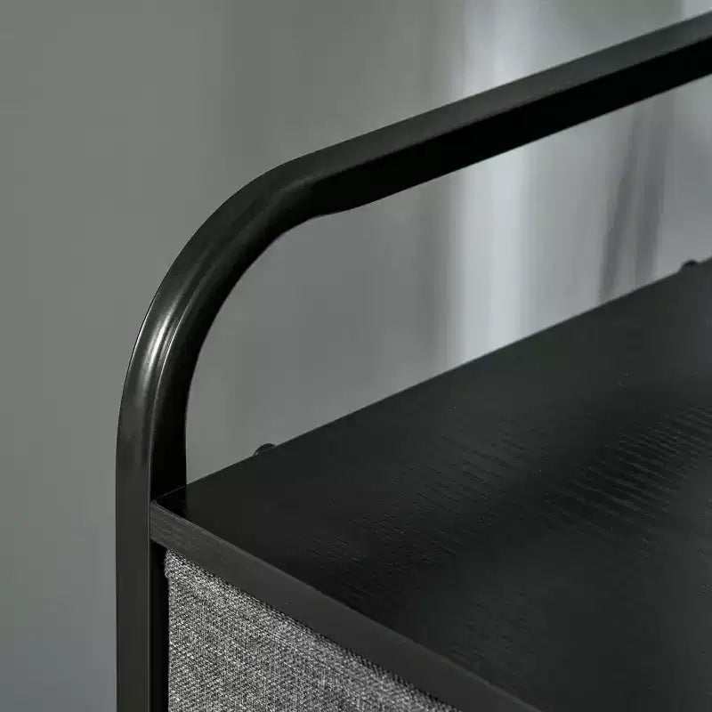 HOMCOM Commode en tissu à 5 tiroirs, tour de rangement à 4 niveaux avec cadre en acier pour couloir, chambre et placard