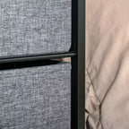 HOMCOM Commode en tissu à 5 tiroirs, tour de rangement à 4 niveaux avec cadre en acier pour couloir, chambre et placard