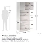 Ameriwood Home Meuble de rangement modulaire Elba, Chêne ivoire