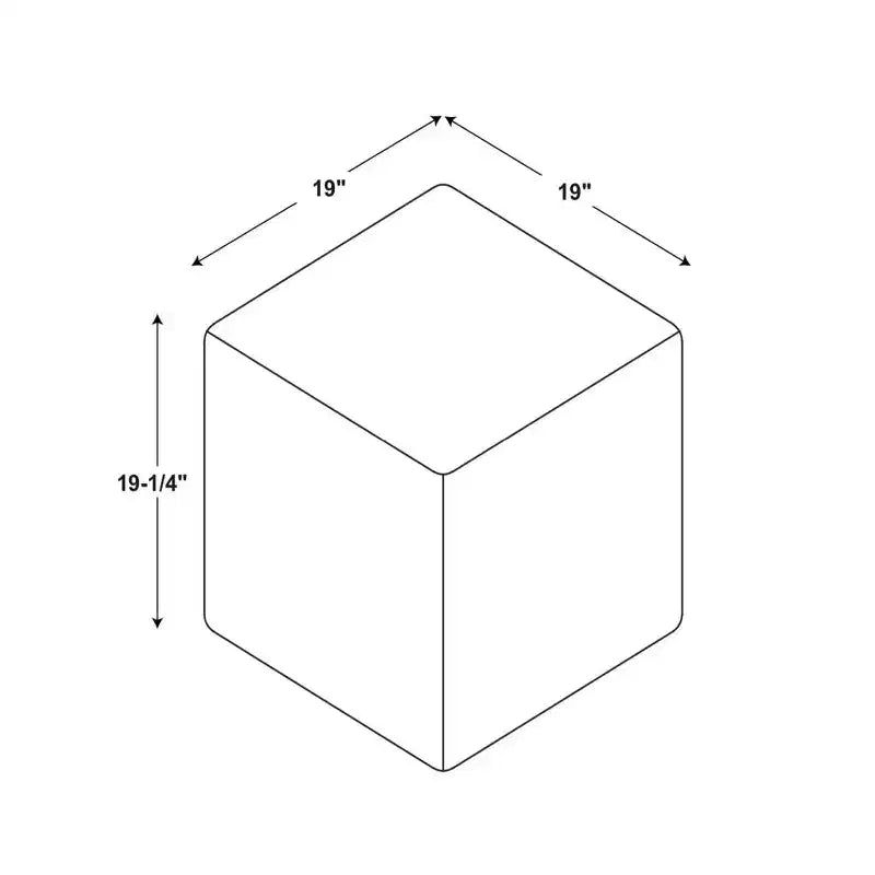 Pouf cube déhoussable Lynwood - Threshold conçu avec Studio McGee