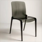 Chaise de salle à manger LeisureMod Murray en acrylique avec bord cascade et siège moulé élégant, style moderne pour cuisine, salle à manger, bureau, salon ou café