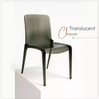 Chaise de salle à manger LeisureMod Murray en acrylique avec bord cascade et siège moulé élégant, style moderne pour cuisine, salle à manger, bureau, salon ou café