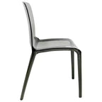 Chaise de salle à manger LeisureMod Murray en acrylique avec bord cascade et siège moulé élégant, style moderne pour cuisine, salle à manger, bureau, salon ou café
