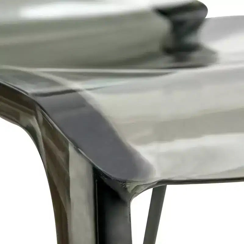 Chaise de salle à manger LeisureMod Murray en acrylique avec bord cascade et siège moulé élégant, style moderne pour cuisine, salle à manger, bureau, salon ou café