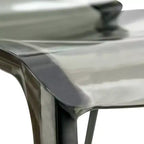 Chaise de salle à manger LeisureMod Murray en acrylique avec bord cascade et siège moulé élégant, style moderne pour cuisine, salle à manger, bureau, salon ou café