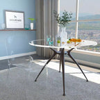 Chaise de salle à manger LeisureMod Murray en acrylique avec bord cascade et siège moulé élégant, style moderne pour cuisine, salle à manger, bureau, salon ou café
