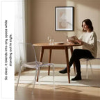 Chaise de salle à manger LeisureMod Murray en acrylique avec bord cascade et siège moulé élégant, style moderne pour cuisine, salle à manger, bureau, salon ou café