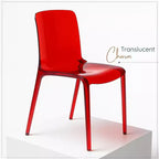Chaise de salle à manger LeisureMod Murray en acrylique avec bord cascade et siège moulé élégant, style moderne pour cuisine, salle à manger, bureau, salon ou café