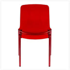 Chaise de salle à manger LeisureMod Murray en acrylique avec bord cascade et siège moulé élégant, style moderne pour cuisine, salle à manger, bureau, salon ou café
