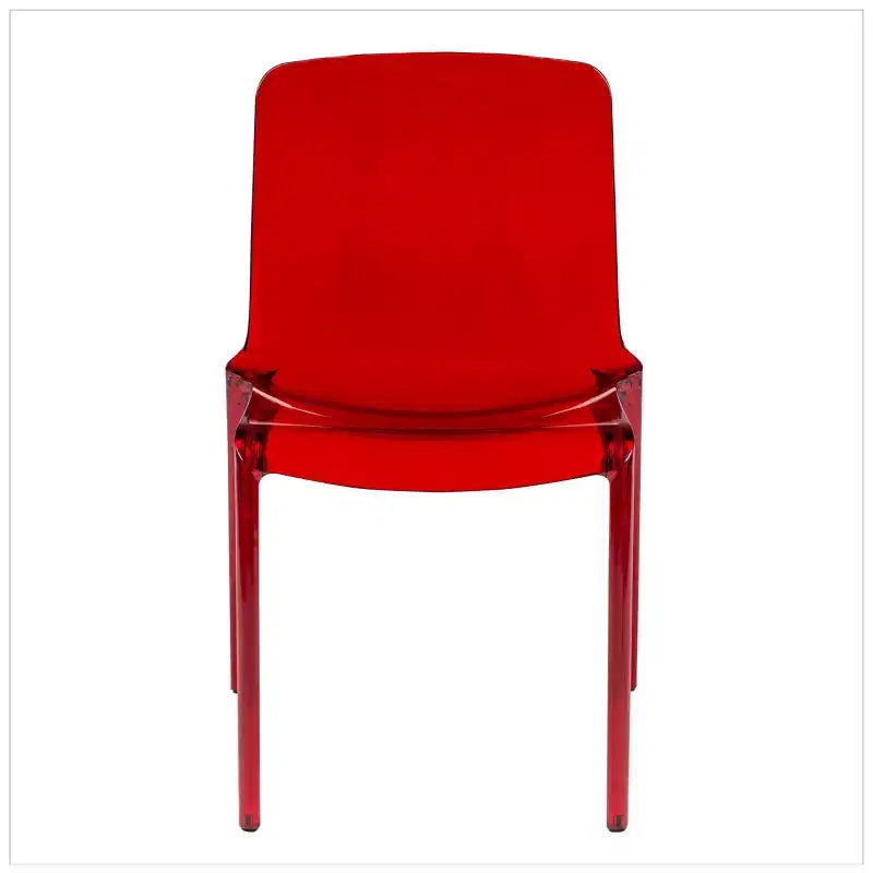 Chaise de salle à manger LeisureMod Murray en acrylique avec bord cascade et siège moulé élégant, style moderne pour cuisine, salle à manger, bureau, salon ou café