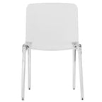 Chaise de salle à manger LeisureMod Murray en acrylique avec bord cascade et siège moulé élégant, style moderne pour cuisine, salle à manger, bureau, salon ou café