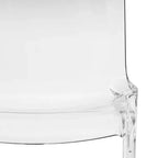 Chaise de salle à manger LeisureMod Murray en acrylique avec bord cascade et siège moulé élégant, style moderne pour cuisine, salle à manger, bureau, salon ou café