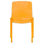 Chaise de salle à manger LeisureMod Murray en acrylique avec bord cascade et siège moulé élégant, style moderne pour cuisine, salle à manger, bureau, salon ou café
