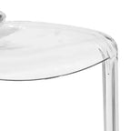 Chaise de salle à manger LeisureMod Murray en acrylique avec bord cascade et siège moulé élégant, style moderne pour cuisine, salle à manger, bureau, salon ou café