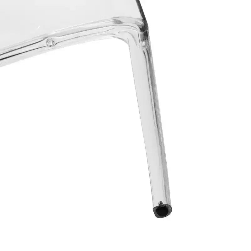 Chaise de salle à manger LeisureMod Murray en acrylique avec bord cascade et siège moulé élégant, style moderne pour cuisine, salle à manger, bureau, salon ou café