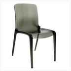 Chaise de salle à manger LeisureMod Murray en acrylique avec bord cascade et siège moulé élégant, style moderne pour cuisine, salle à manger, bureau, salon ou café