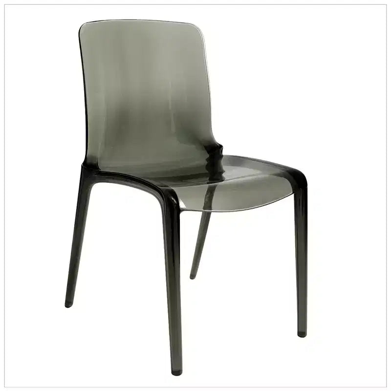 Chaise de salle à manger LeisureMod Murray en acrylique avec bord cascade et siège moulé élégant, style moderne pour cuisine, salle à manger, bureau, salon ou café