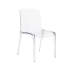 Chaise de salle à manger LeisureMod Murray en acrylique avec bord cascade et siège moulé élégant, style moderne pour cuisine, salle à manger, bureau, salon ou café