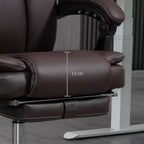 Chaise de bureau de massage Vinsetto avec chaleur, hauteur réglable et repose-pieds, chaise d'ordinateur confortable en cuir PU