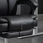 Chaise de bureau de massage Vinsetto avec chaleur, hauteur réglable et repose-pieds, chaise d'ordinateur confortable en cuir PU