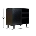 Merrick Lane Bar et buffet avec armoire de rangement, porte-verres suspendus et rangement pour bouteilles