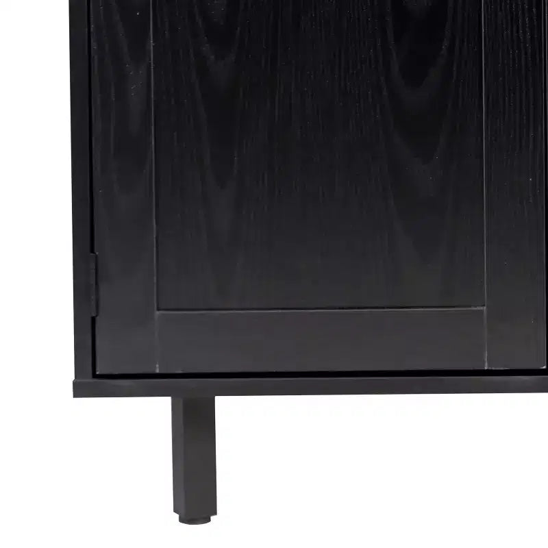 Merrick Lane Bar et buffet avec armoire de rangement, porte-verres suspendus et rangement pour bouteilles