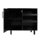 Merrick Lane Bar et buffet avec armoire de rangement, porte-verres suspendus et rangement pour bouteilles
