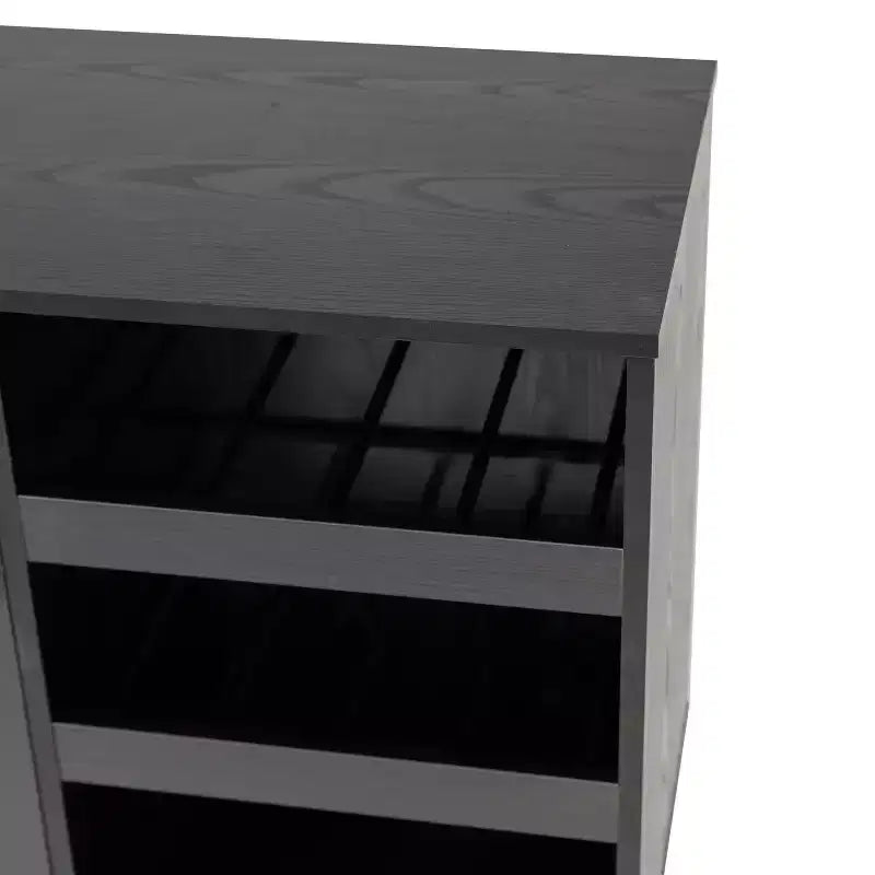 Merrick Lane Bar et buffet avec armoire de rangement, porte-verres suspendus et rangement pour bouteilles