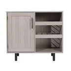 Merrick Lane Bar et buffet avec armoire de rangement, porte-verres suspendus et rangement pour bouteilles