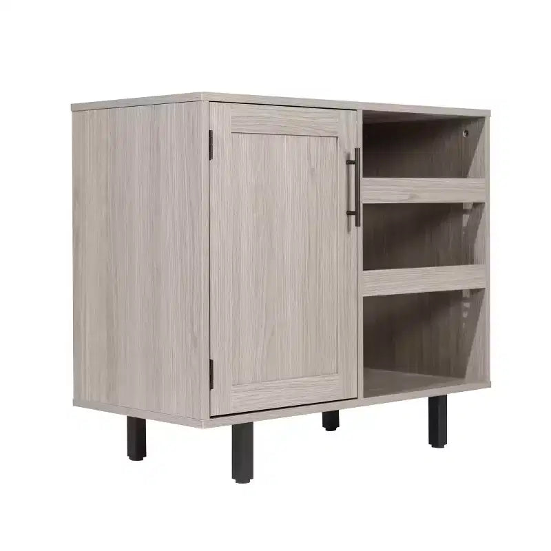 Merrick Lane Bar et buffet avec armoire de rangement, porte-verres suspendus et rangement pour bouteilles
