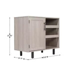 Merrick Lane Bar et buffet avec armoire de rangement, porte-verres suspendus et rangement pour bouteilles