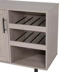Merrick Lane Bar et buffet avec armoire de rangement, porte-verres suspendus et rangement pour bouteilles