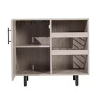 Merrick Lane Bar et buffet avec armoire de rangement, porte-verres suspendus et rangement pour bouteilles