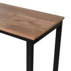 Table de bar et de vin en métal Merrick Lane avec rangement pour bouteilles et porte-verres suspendus