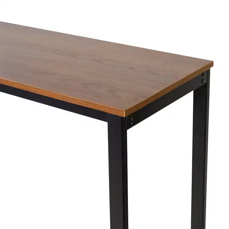 Table de bar et de vin en métal Merrick Lane avec rangement pour bouteilles et porte-verres suspendus