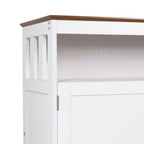 Buffet et vaisselier Emma et Oliver de 102 cm avec étagère de rangement ouverte et meuble de rangement à double porte