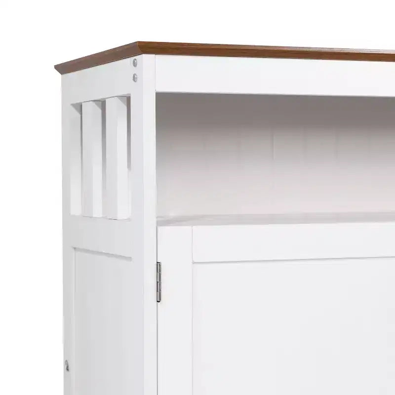 Buffet et vaisselier Emma et Oliver de 102 cm avec étagère de rangement ouverte et meuble de rangement à double porte
