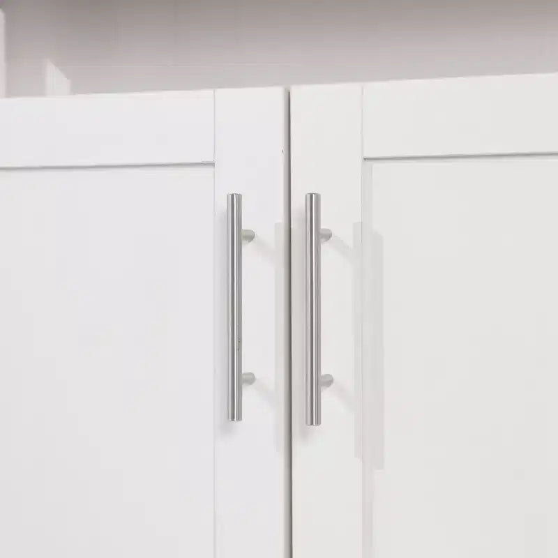 Buffet et vaisselier Emma et Oliver de 102 cm avec étagère de rangement ouverte et meuble de rangement à double porte