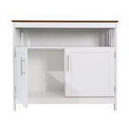 Buffet et vaisselier Emma et Oliver de 102 cm avec étagère de rangement ouverte et meuble de rangement à double porte