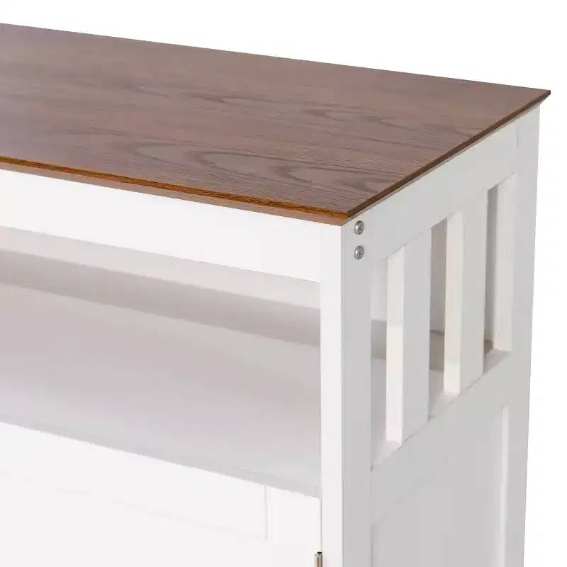 Buffet et vaisselier Emma et Oliver de 102 cm avec étagère de rangement ouverte et meuble de rangement à double porte
