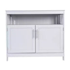 Buffet et vaisselier Emma et Oliver de 102 cm avec étagère de rangement ouverte et meuble de rangement à double porte