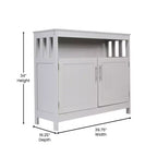 Buffet et vaisselier Emma et Oliver de 102 cm avec étagère de rangement ouverte et meuble de rangement à double porte