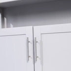 Buffet et vaisselier Emma et Oliver de 102 cm avec étagère de rangement ouverte et meuble de rangement à double porte