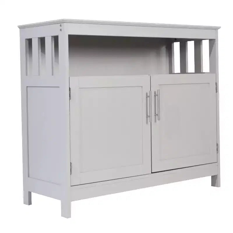 Buffet et vaisselier Emma et Oliver de 102 cm avec étagère de rangement ouverte et meuble de rangement à double porte
