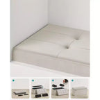 SONGMICS Banc de rangement ottoman pliant Repose-pieds avec 2 boîtes de rangement supplémentaires Supporte jusqu'à 300 kg