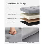 SONGMICS Banc de rangement ottoman pliant Repose-pieds avec 2 boîtes de rangement supplémentaires Supporte jusqu'à 300 kg